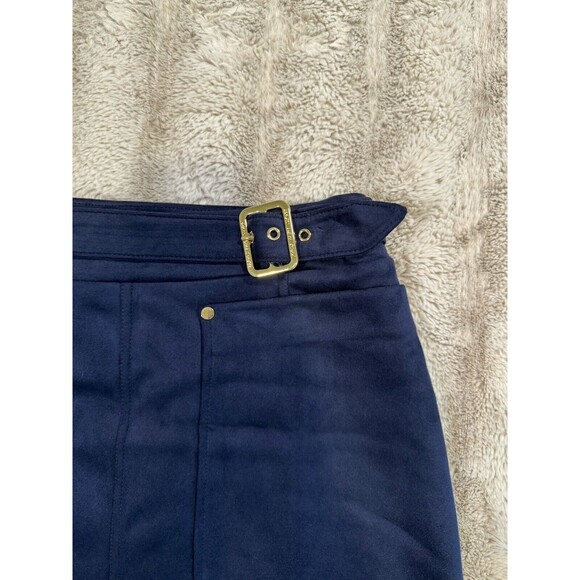Marc New York Mini Skirt Womens Blue Faux Suede Size XS - Picture 3 of 8